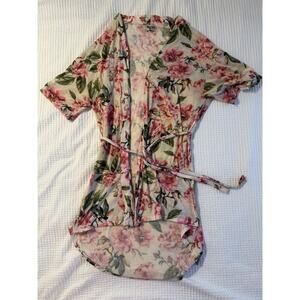 Show Me Your Mumu One Size Short Brie Garden of Blooms Floral Kimono Robe